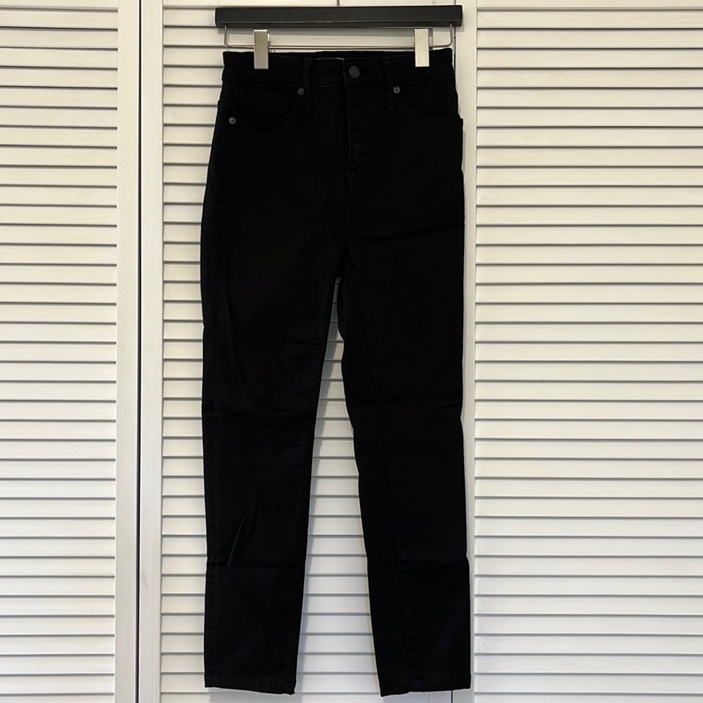 Madewell high rise skinny curvy black jeans size 26